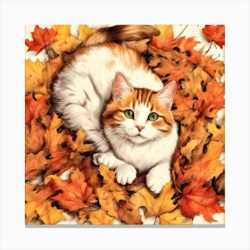 Autumn Cat Canvas Print