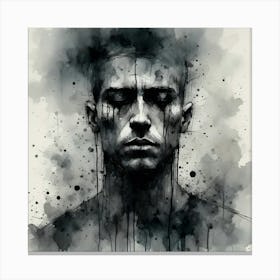 Frightened Man Canvas Print