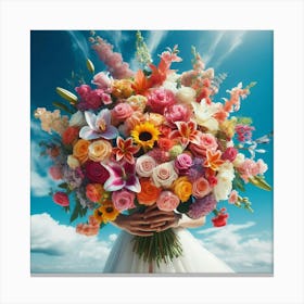 Large Bouquet Of Flowers Canvas Print