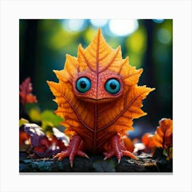 Firefly Quirky Leaf Creature In A Vibrant Fantasy 22512 (2) Canvas Print