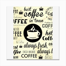 Coffee Shop Poster Canvas Print