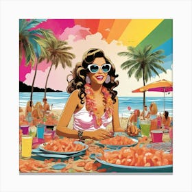 Hawaiian Girl Canvas Print