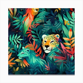 Jungle Seamless Pattern Canvas Print
