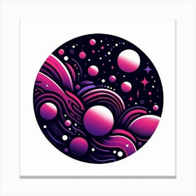 Pink And Purple Swirls Canvas Print