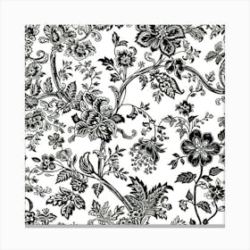 Fern Frost Bloom London Fabrics Floral Pattern 5 Canvas Print