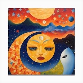 Moon And The Sun Canvas Print