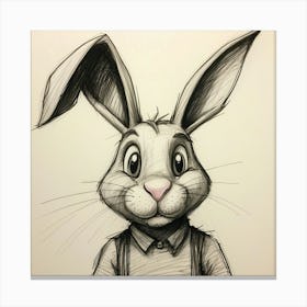 Bunny Drawing 10 Canvas Print