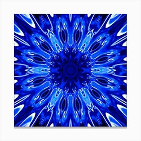 Abstract Blue Flower 1 Canvas Print