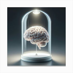 Brain In Glass Jar Canvas Print