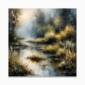 Foggy Wetlands Canvas Print