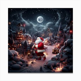 Santa Claus In The Snow Canvas Print