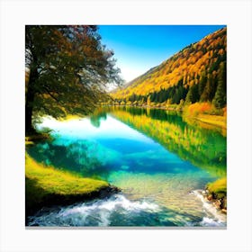 Autumn Lake 1 Canvas Print