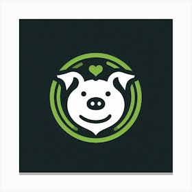 Pig Logo 3 Canvas Print