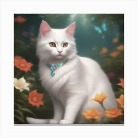 White Cat 1 Canvas Print