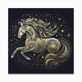 Golden Horse 5 Canvas Print