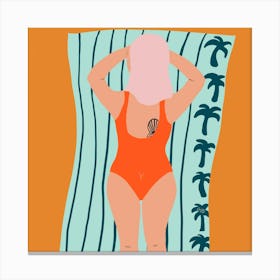 The Red Swimsuit Canvas Print