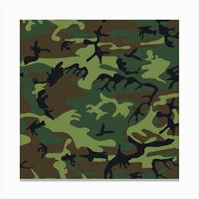 Green Camouflage, Military, Army Canvas Print