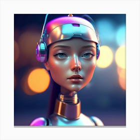 Robot Girl Canvas Print