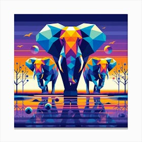 The Mythical Mates Elephants Canvas Print