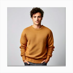 Mock Up Jumper Blank Plain Sweater Pullover Knit Cotton Wool Fleece Soft Comfy Cozy M (37) Canvas Print