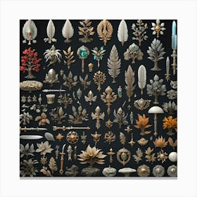 Collection Of Various Items Canvas Print