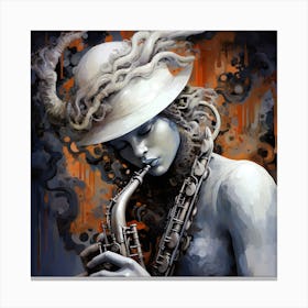 Saxophone Player 14 Canvas Print