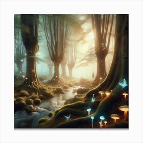 Fairy Forest Fairy paintings art print Canvas Print