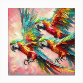 Colorful Parrots 1 Canvas Print