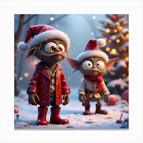 Christmas Trolls Canvas Print