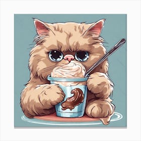 Gatto Gelato 3 Canvas Print