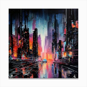 Futuristic Cityscape 7 Canvas Print