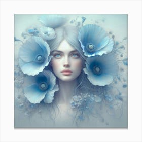 Blue Poppy Canvas Print