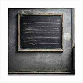 Abstract Communication Concept Showcasing An Empty Chalkboard Macro Shot Of Surface Textures Emphas (1) Canvas Print