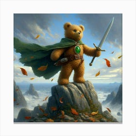 Teddy Bear With Sword 5 Canvas Print