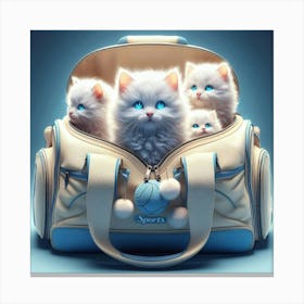 Kittens In A Bag 1 Canvas Print
