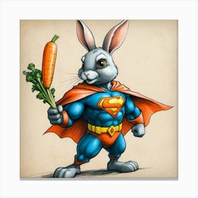 Superman Bunny 1 Canvas Print