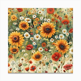 Wild Sunflowers 2 Canvas Print