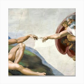 Creation Of Adam Canvas Print