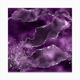 Purple Starry Agate Texture 04 1 Canvas Print