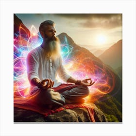 Man In Meditation 1 Canvas Print