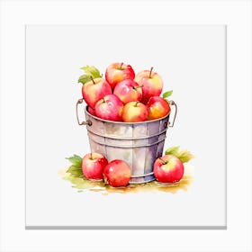 Apples In A Bucket 2 Canvas Print