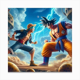Dragon Ball Z vs One Piece 4 Canvas Print