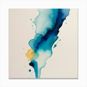 Blue Water Splash Canvas Print