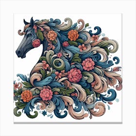 A curly wave of horse hair Canvas Print