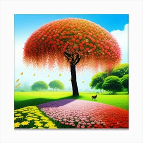 Tree In The Park Canvas Print