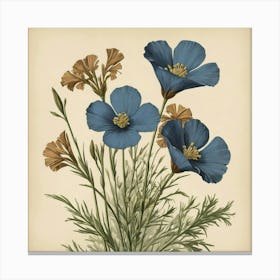 Blue Cosmos art print Canvas Print