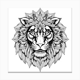 Mandala Lion Head Lienzo