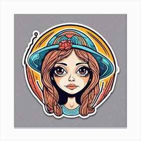 Girl In A Hat 2 Canvas Print