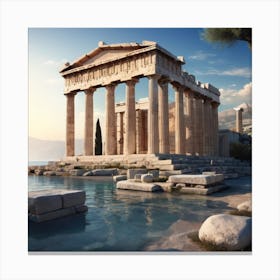 Ancient Greek Temple 3 Canvas Print