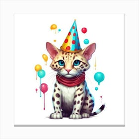 Birthday Cat 7 Canvas Print